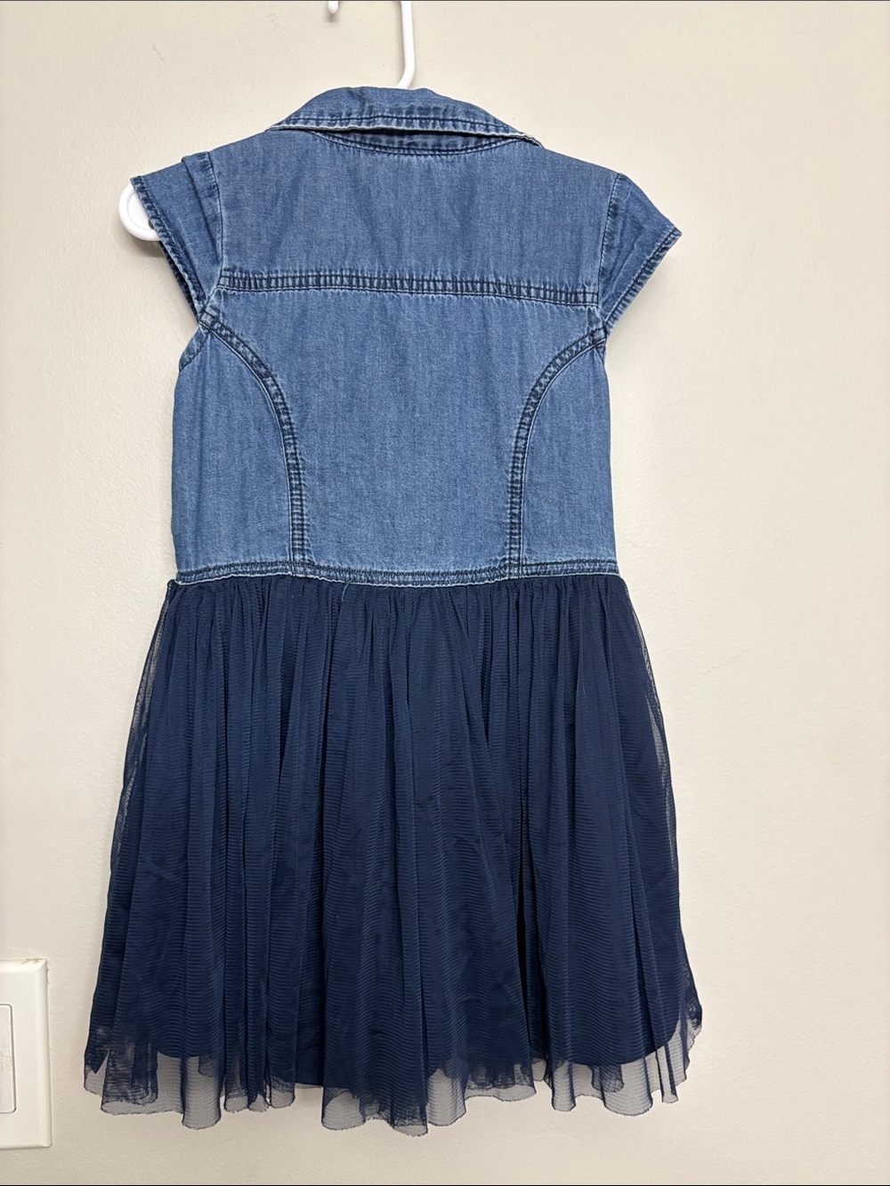 GUESS Denim Bodice with Navy Tulle Skirt Girls Dress - Picture 2 of 3